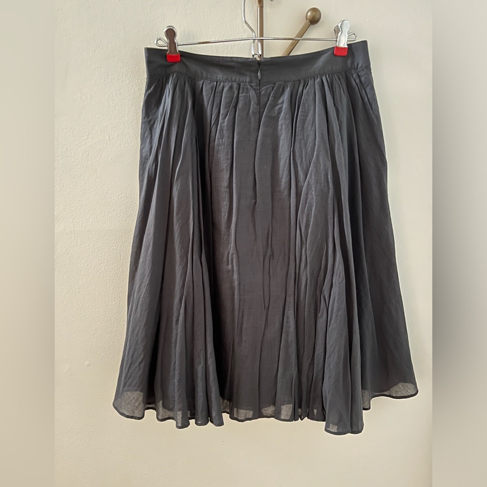 J. Crew Cotton Skirt Charcoal Gray 6 Petite
